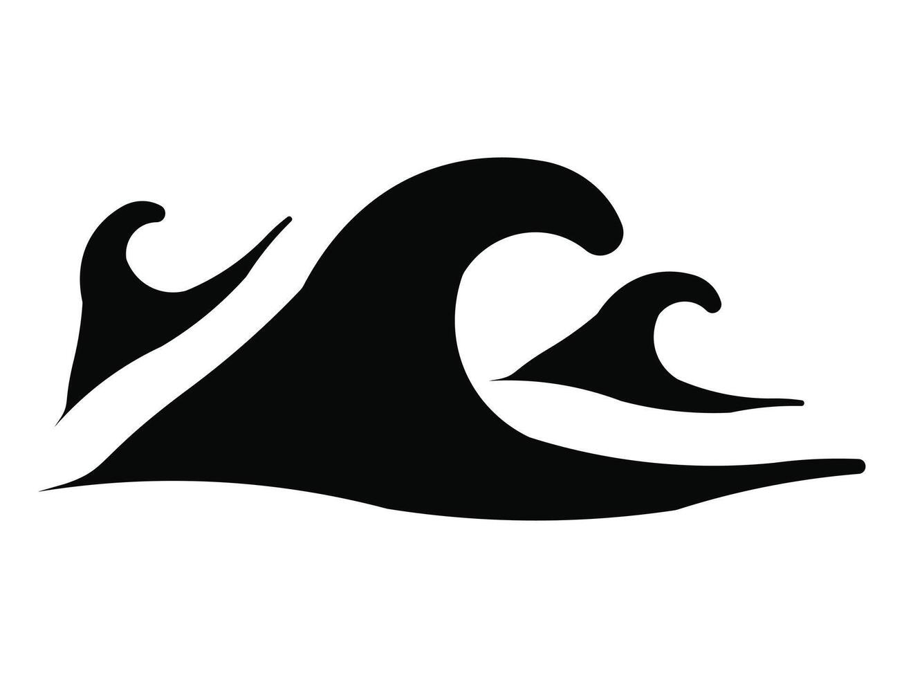 Abstract Black and White Wave Design vector