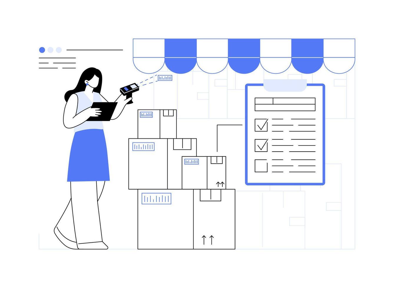 Product shipping isolated cartoon illustrations. vector