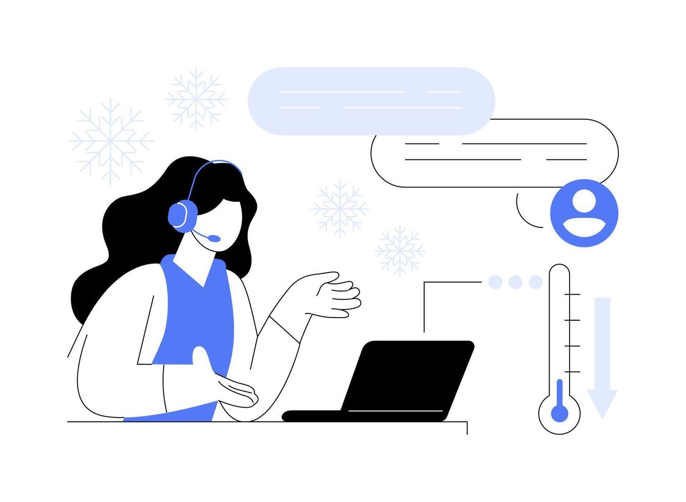 Cold calling isolated cartoon illustrations. vector