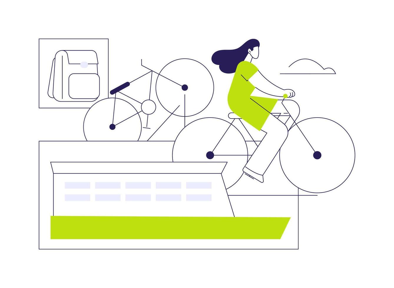Ferry facilities for travelers abstract concept illustration. vector