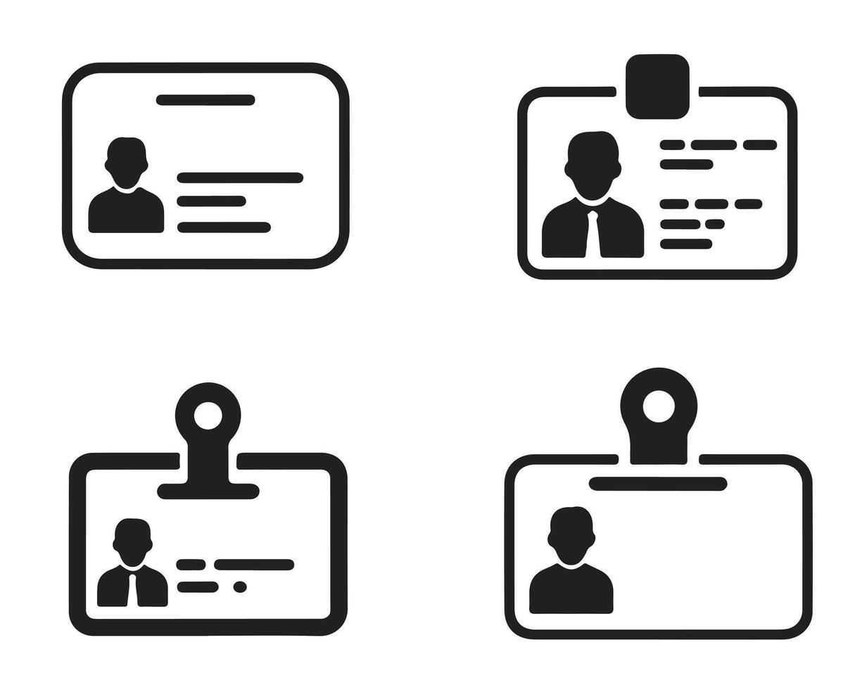 Simple Illustration of Identification Cards vector