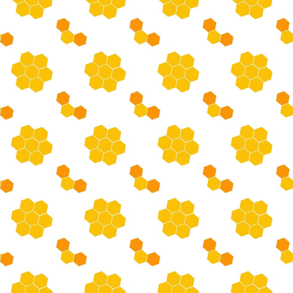 Honey cells seamless pattern. Beekeeping. vector