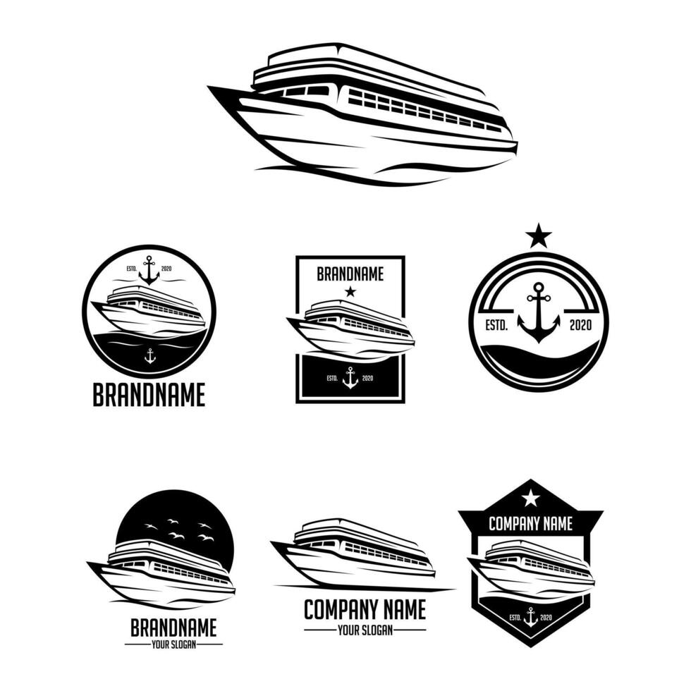 Ship Logo Branded Company vector