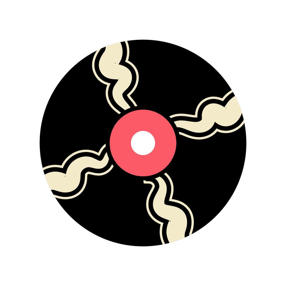 Abstract vinyl record disk. Vintage illustration isolated on white background vector