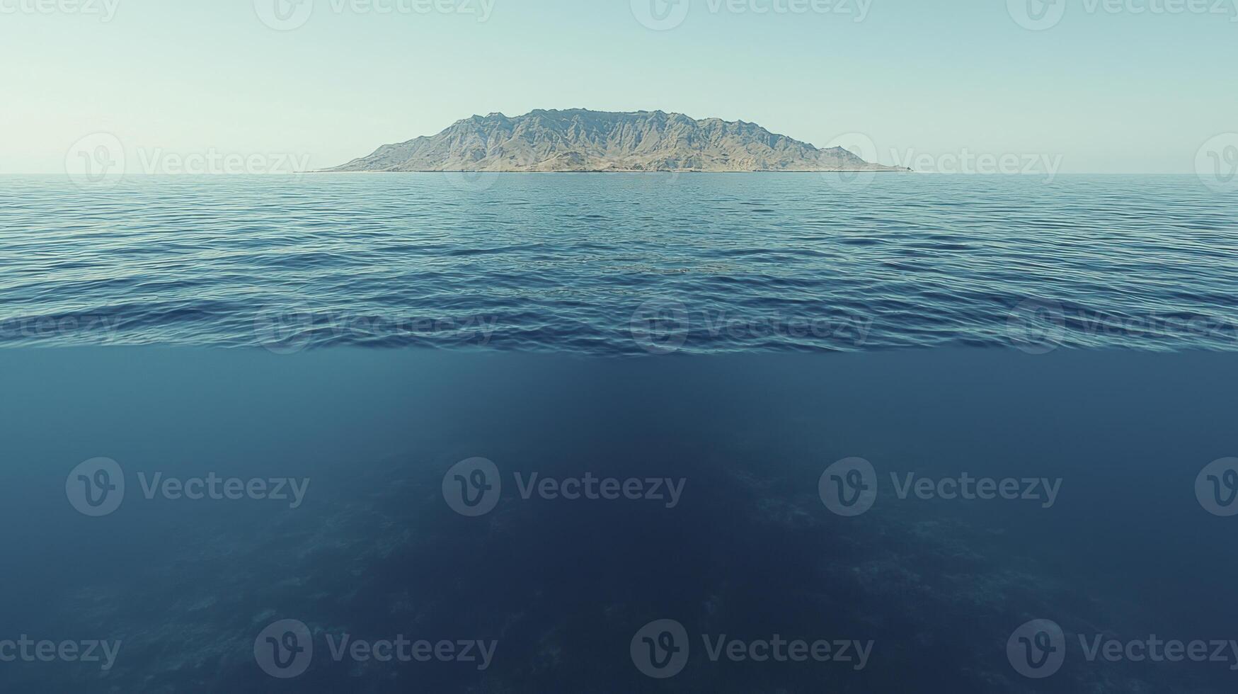 A large island in the middle of the ocean photo
