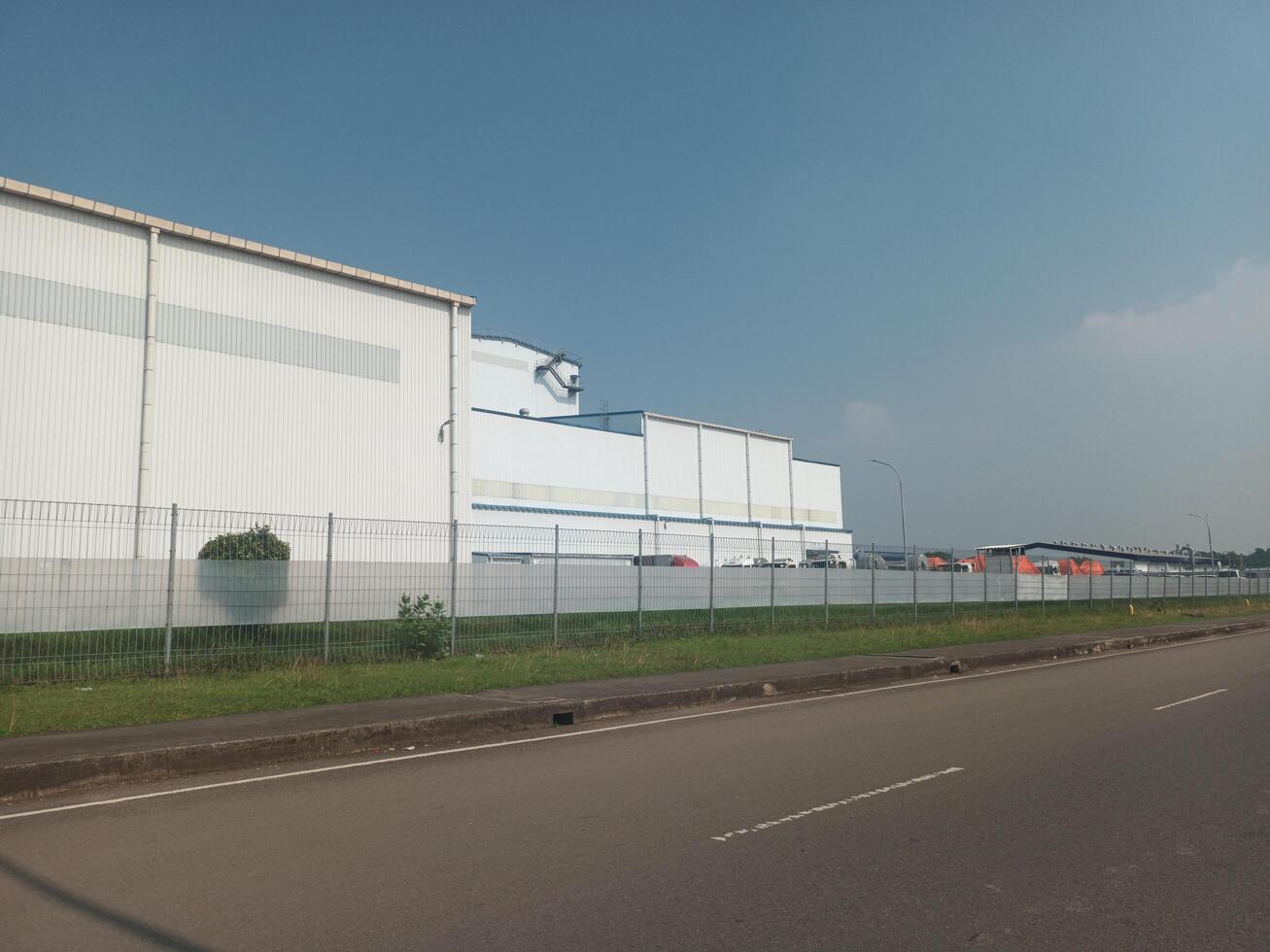 Empty Road in Industrial Park photo