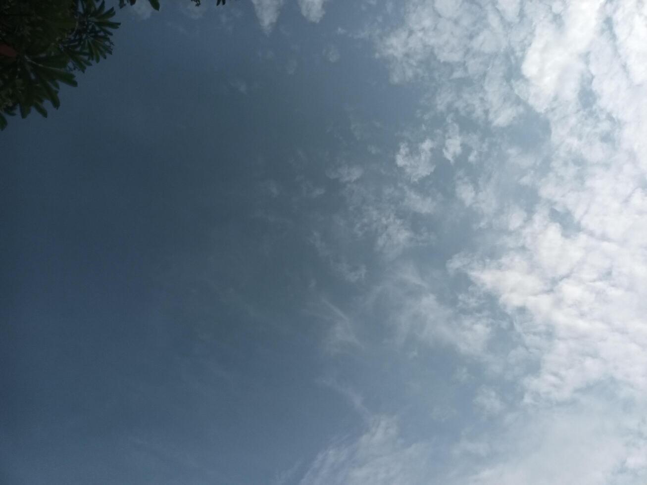 Patchy clouds in open air photo