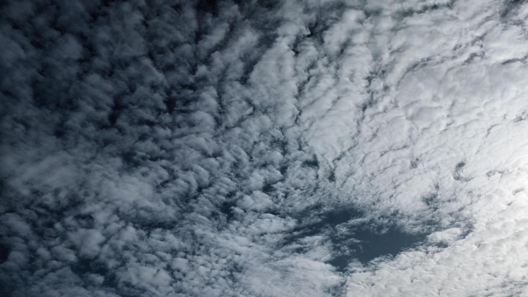 Widespread altocumulus cloud pattern photo