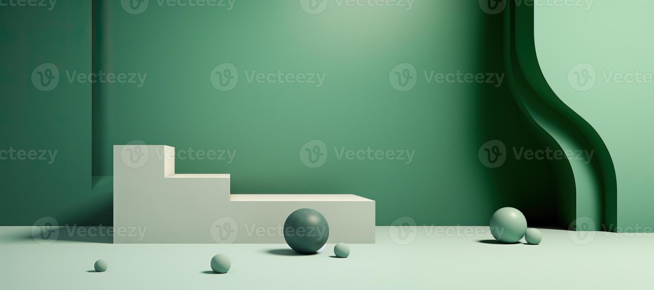A green room with a white chair and some eggs photo