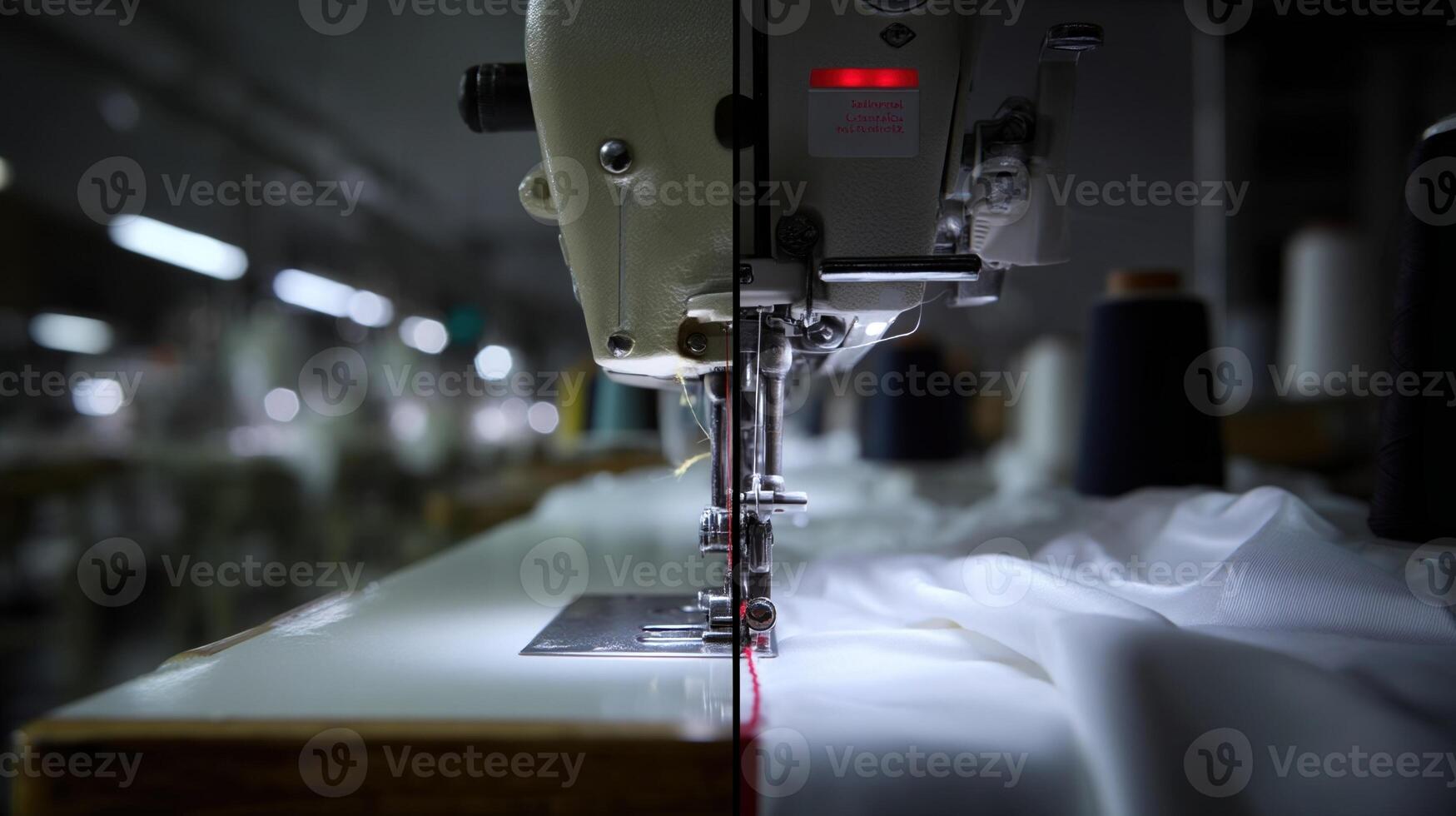 A splitscreen comparison showing traditional sewing ods versus a fiberoptic shapesensing robot highlighting the precision and efficiency of modern robotic manufacturing photo