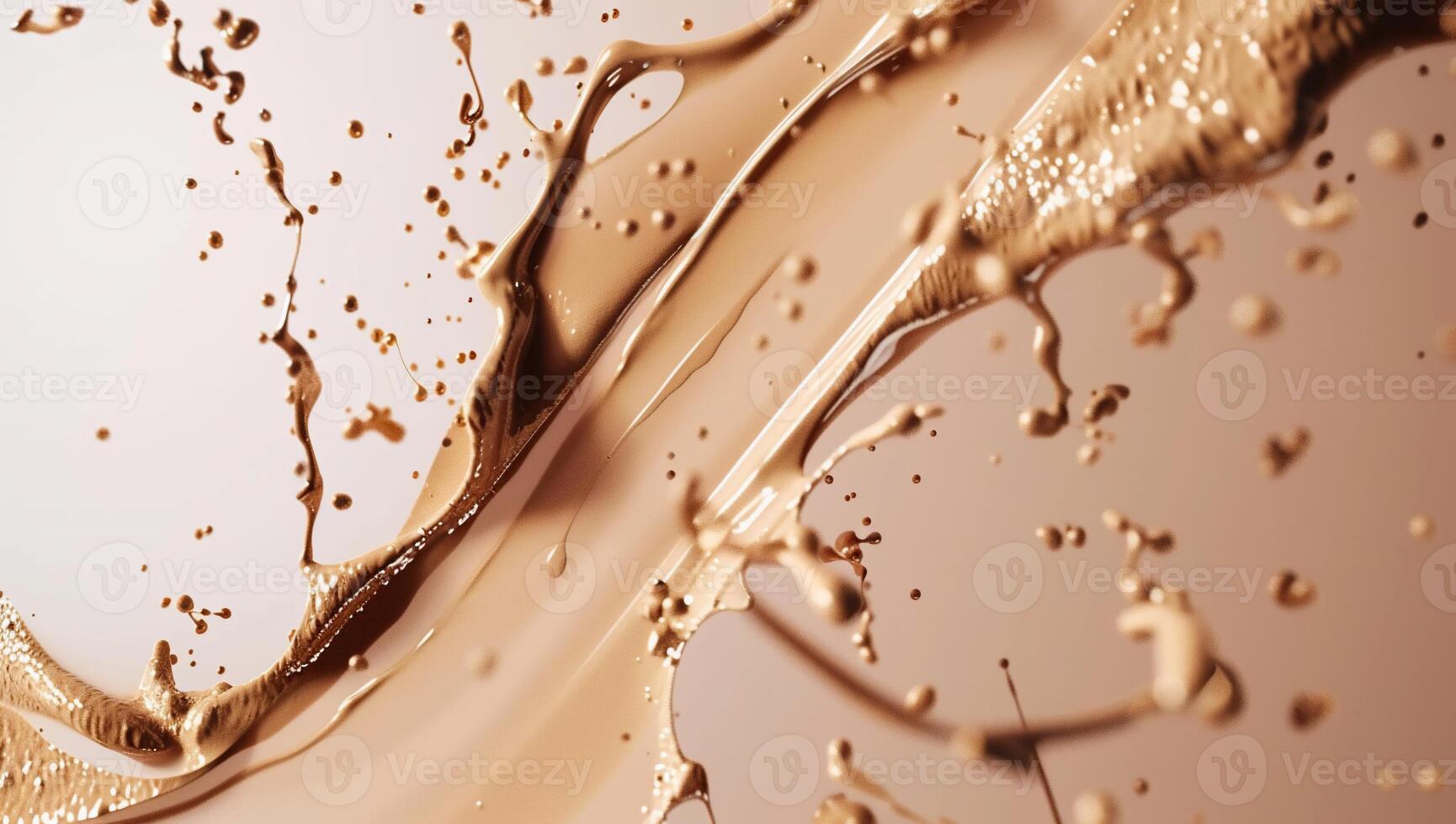 A brown liquid splashing on a white background photo