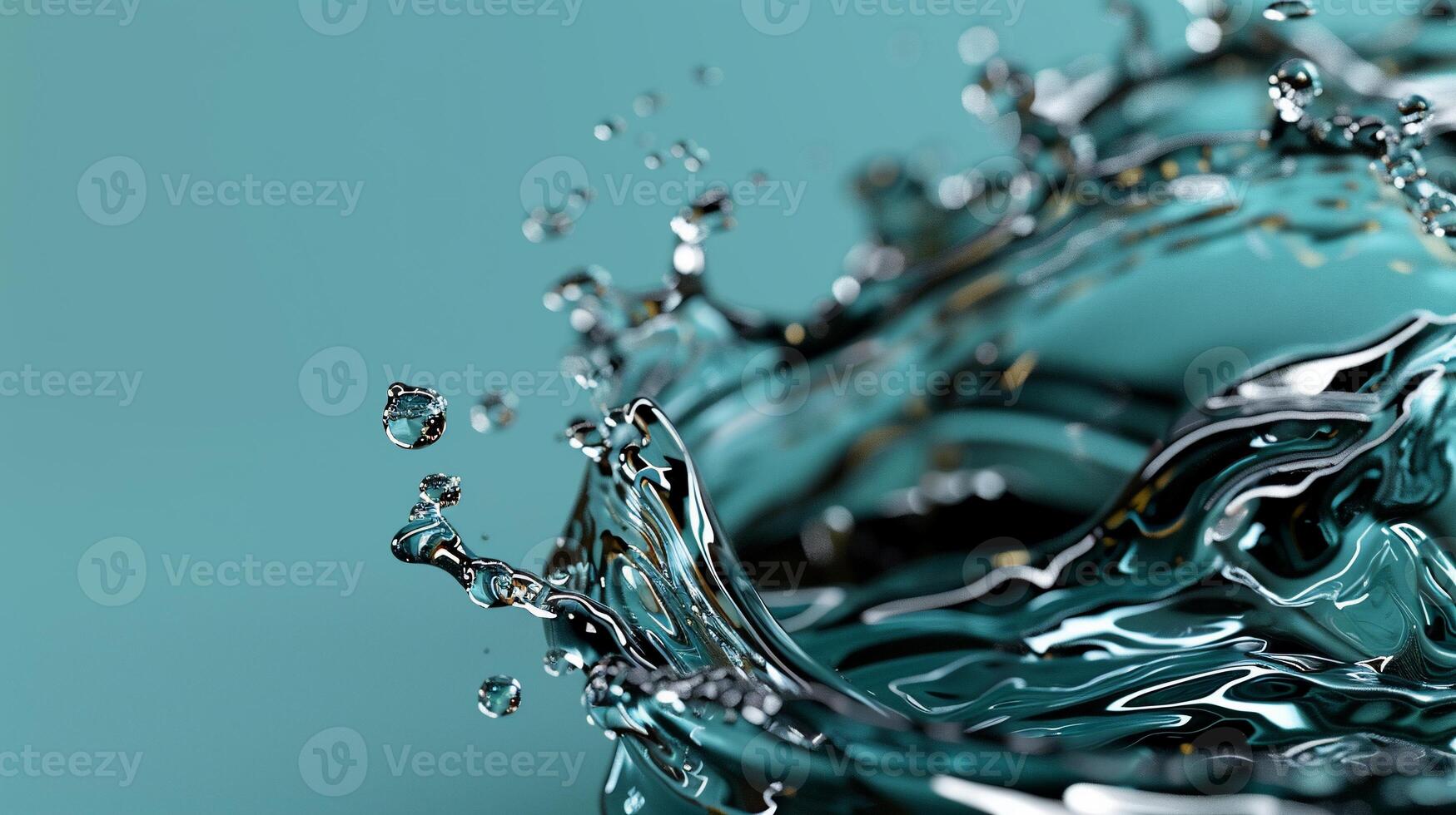Water splash on blue background photo