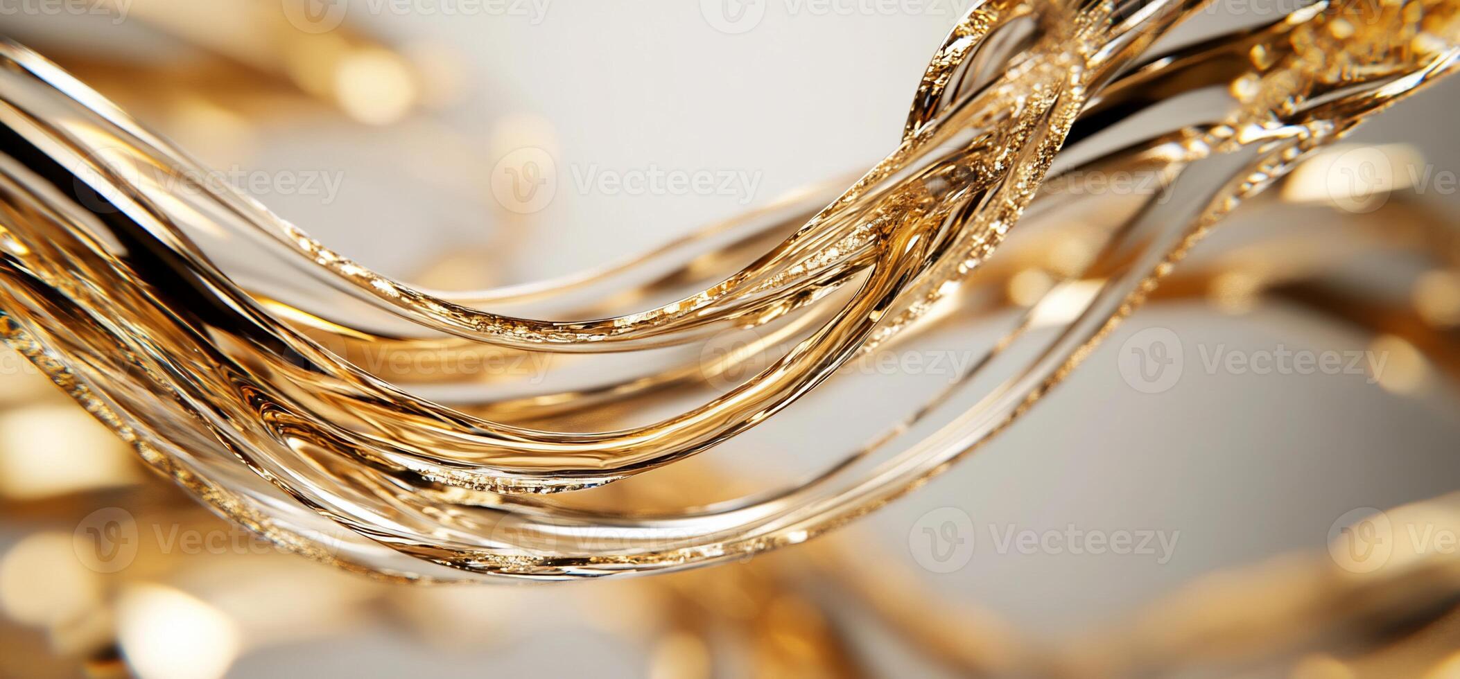 Flowing golden liquid photo