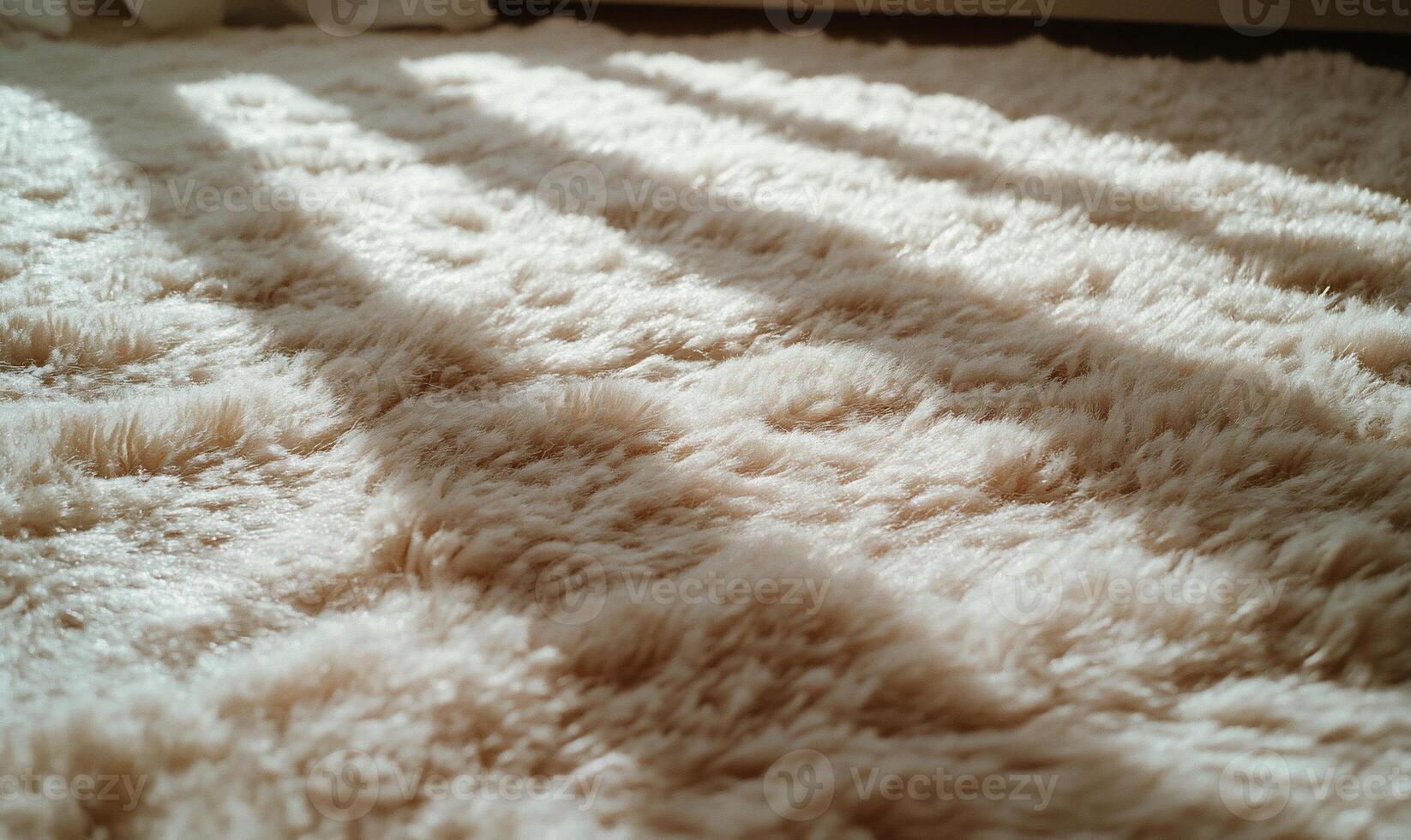 Soft beige carpet with sunbeams photo