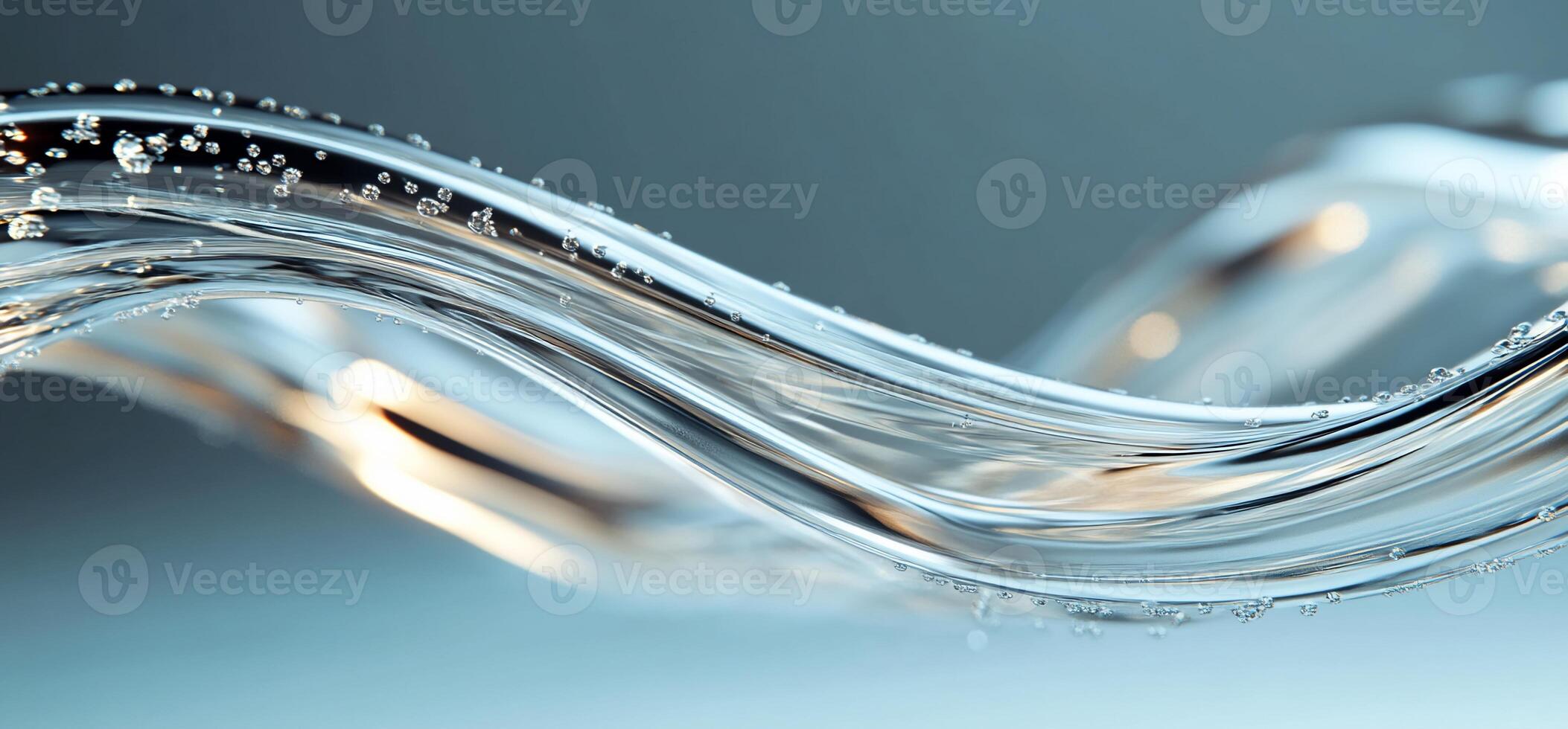 Liquid curves, translucent, with air bubbles photo