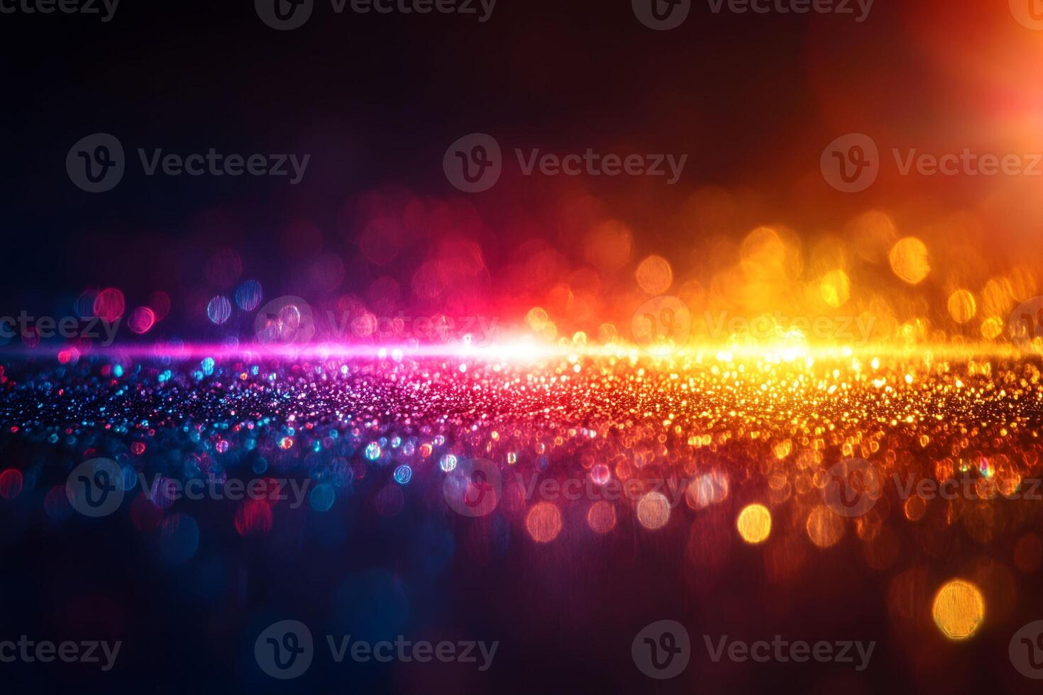 Vibrant Abstract Bokeh Lights in a Rainbow Spectrum - Ideal for Creative Backgrounds and Designs photo