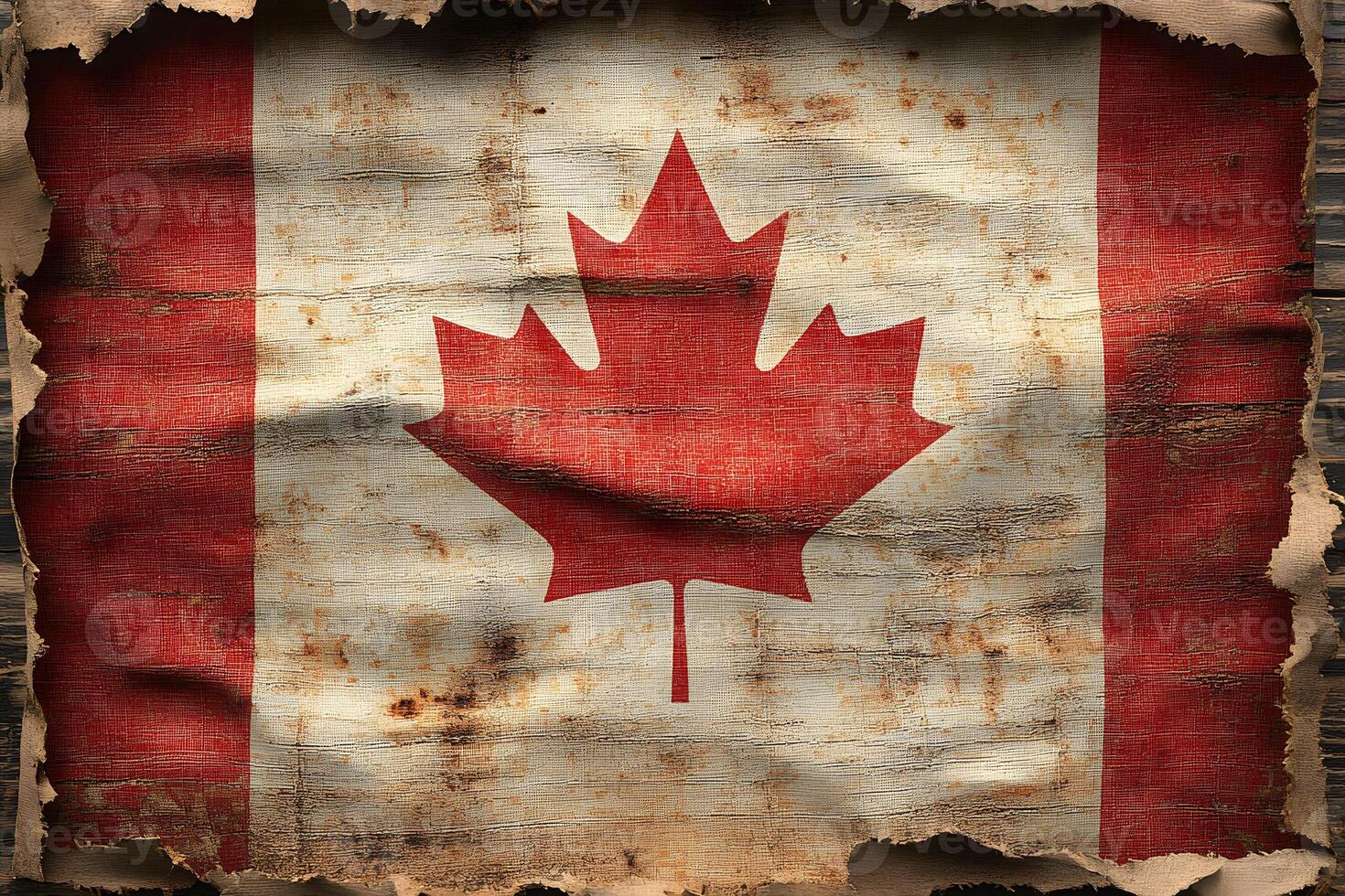 Vintage Canadian Flag Design for Patriotic Print and Poster Decor photo