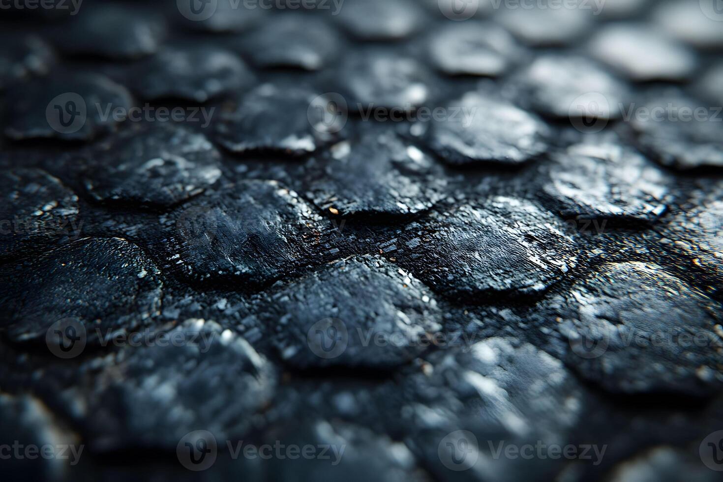 Macro View of Textured Hexagonal Stone Pattern for Modern Design Backgrounds photo