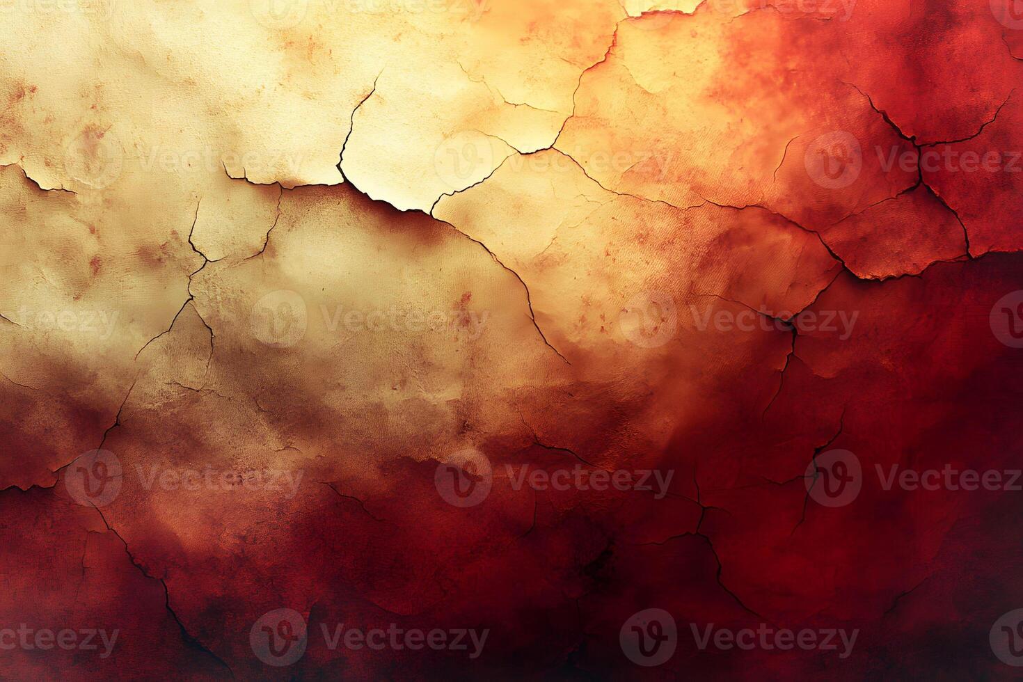 Dramatic Cracked Earth Texture in Warm Tones for Artistic Background Designs photo