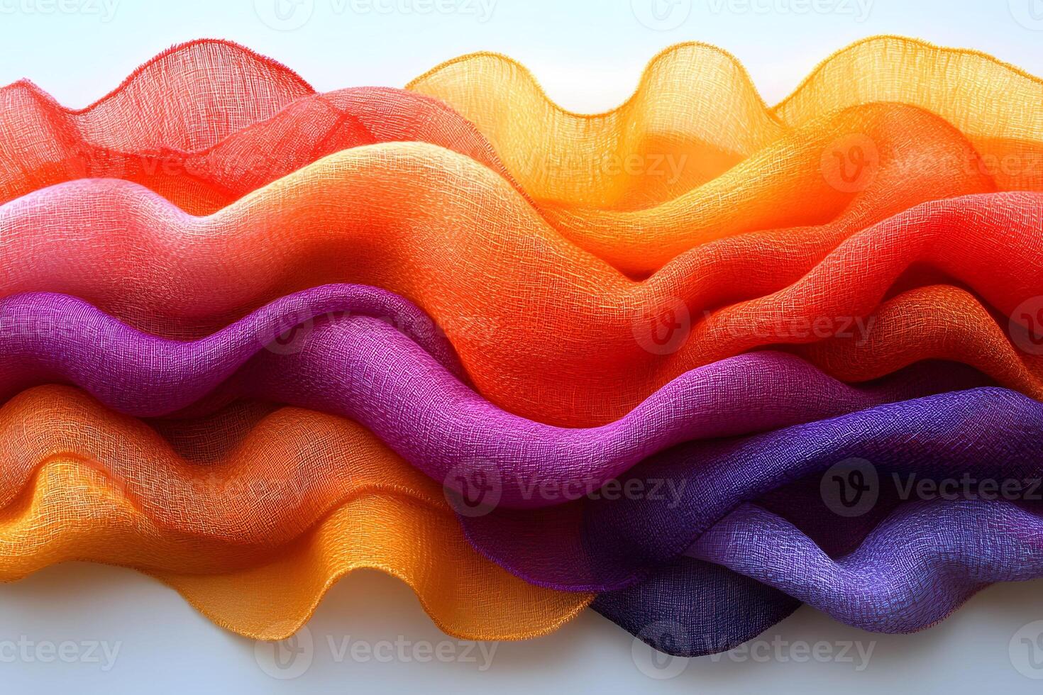 Vibrant Abstract Waves of Colorful Fabric for Creative Design and Art Projects photo