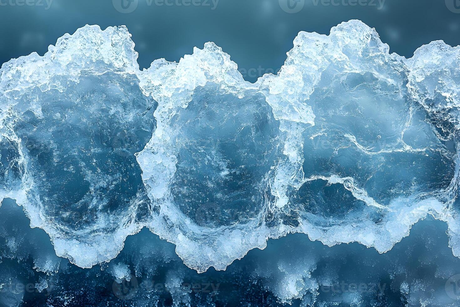 Close-Up of Crystalline Ice Structures for Winter and Nature Concepts photo