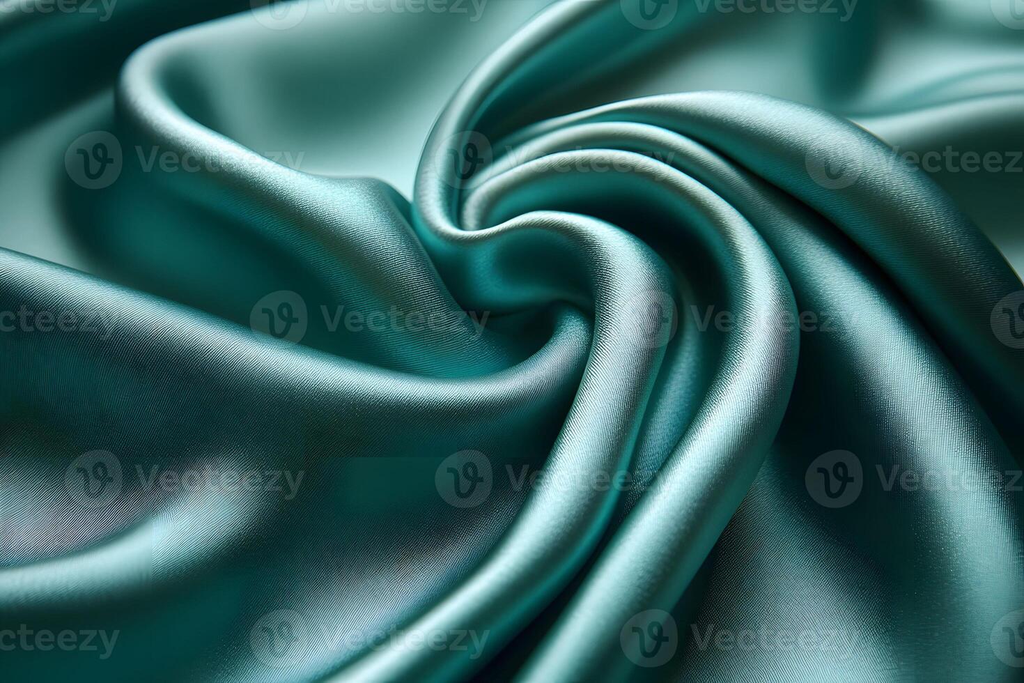 Luxurious Flowing Teal Silk Fabric Texture for Elegant Design Applications photo