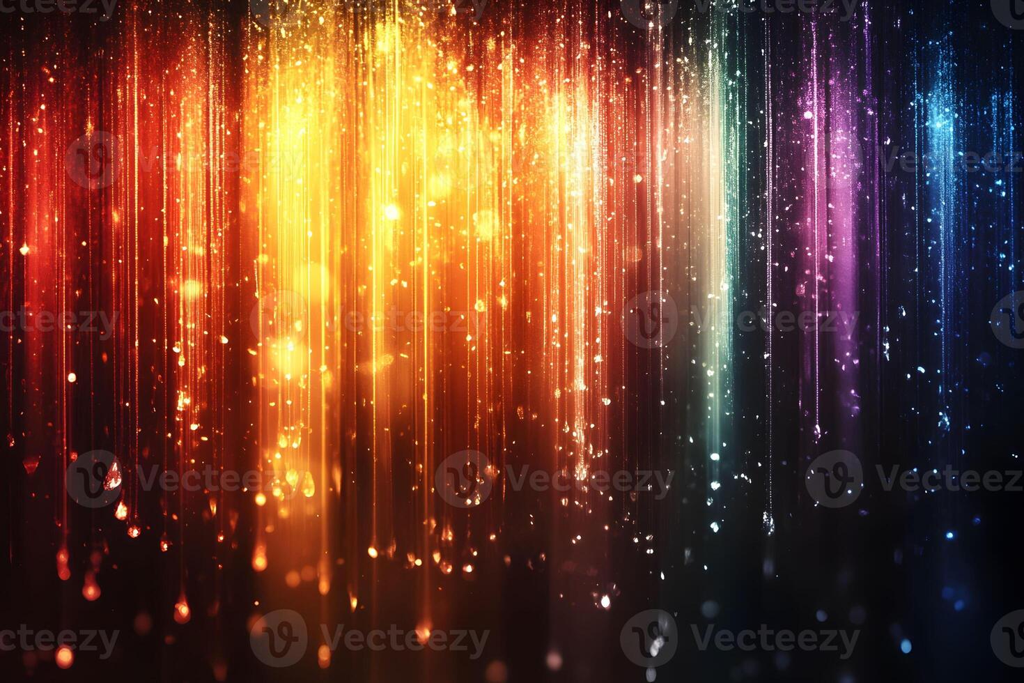 Vibrant Abstract Light Streaks in Rainbow Colors - Ideal for Backgrounds and Design Projects photo