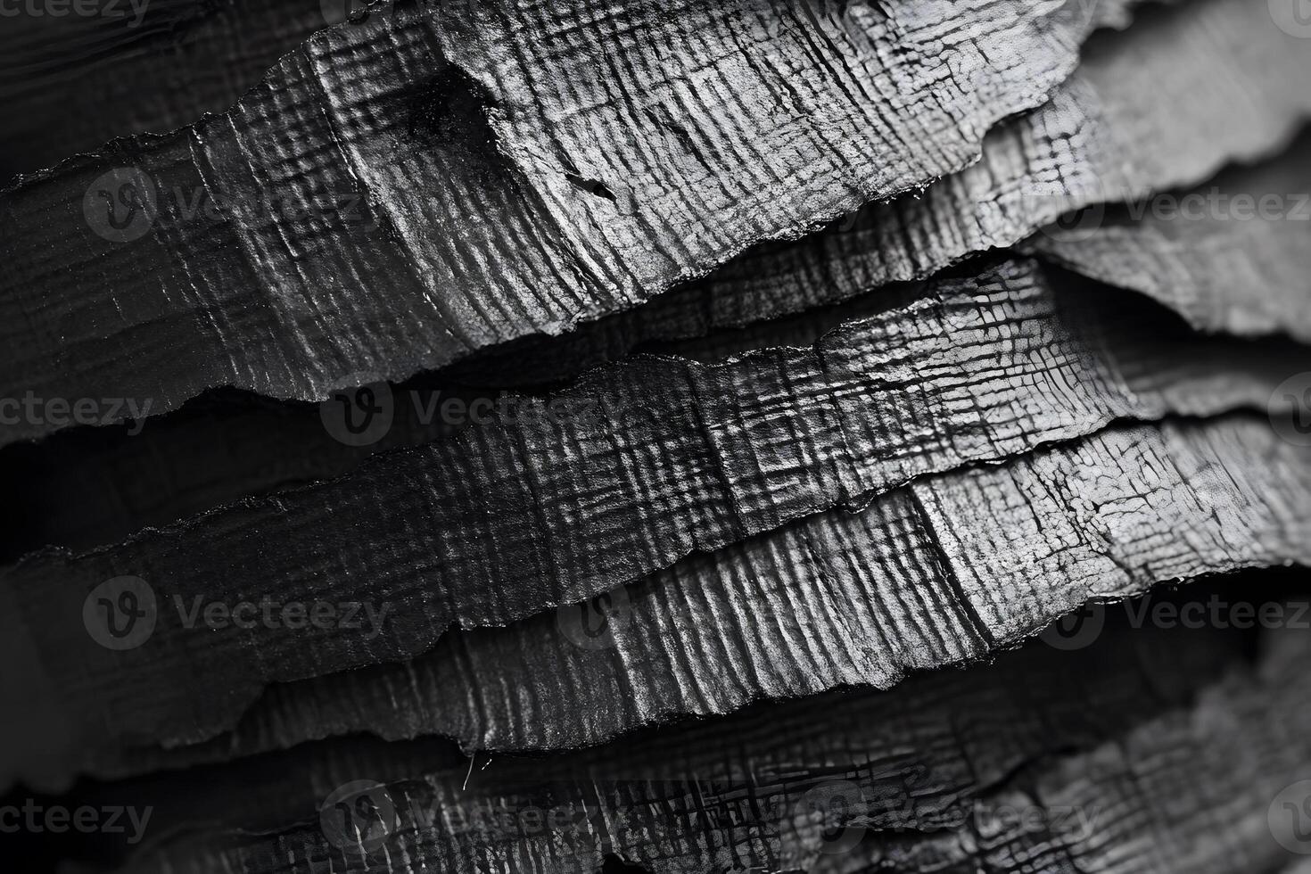 Textured Layers of Charred Wood - Natural Abstract for Backgrounds and Designs photo