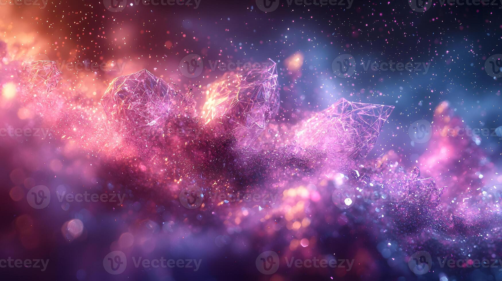 Abstract background with stars and light photo