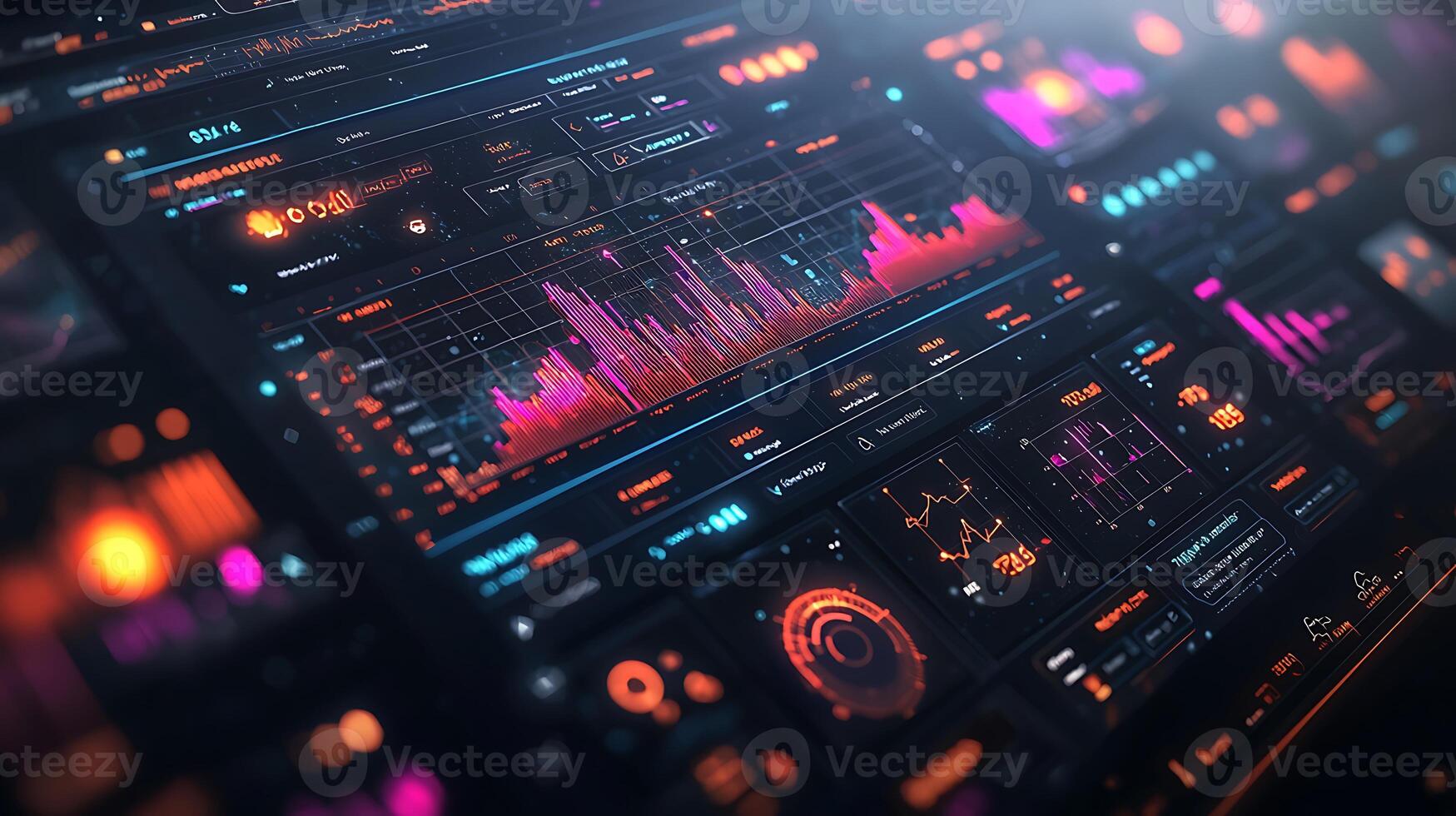 A computer screen with many different types of data photo