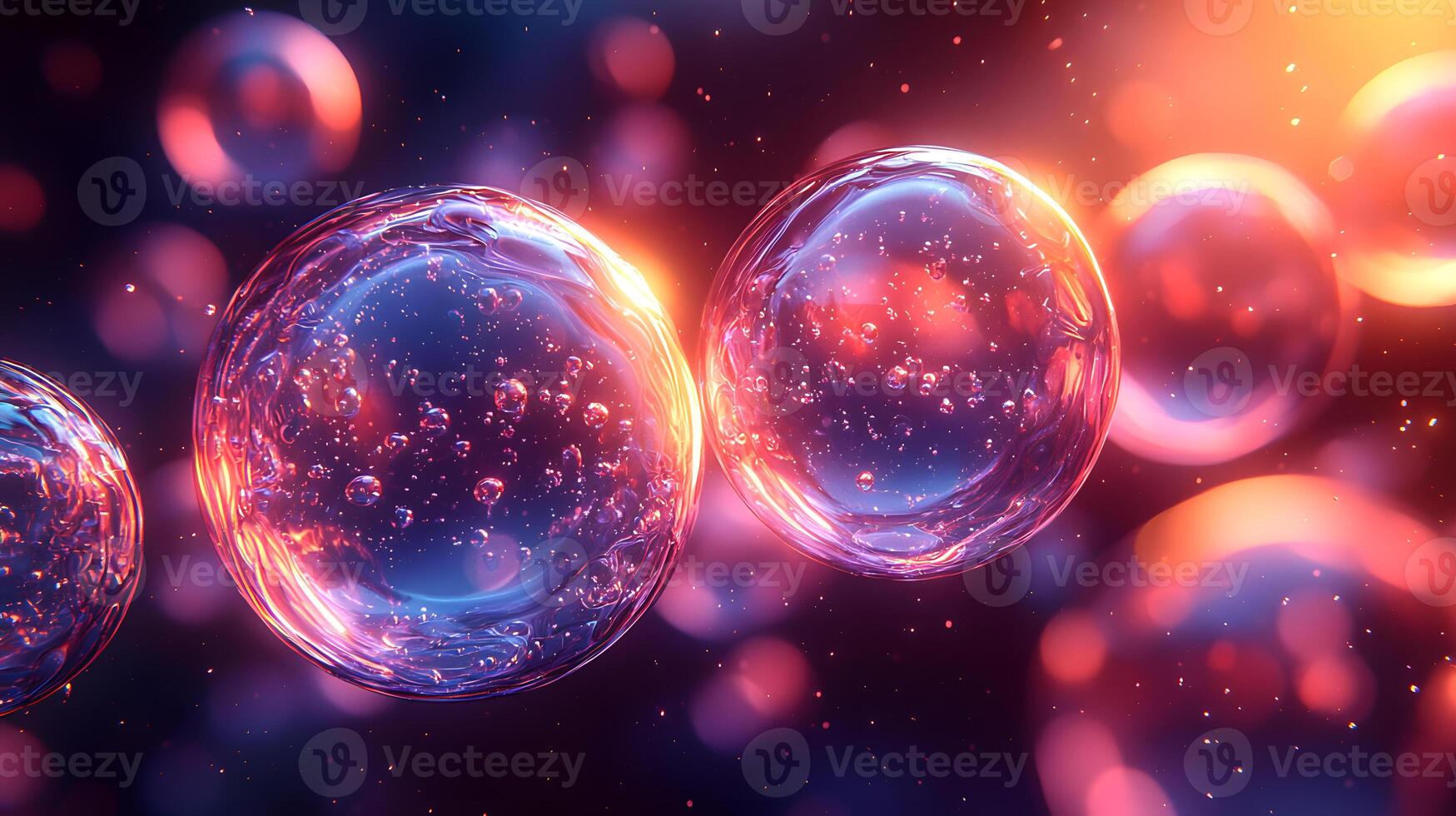 A group of cells with bubbles and bubbles variation 2 photo
