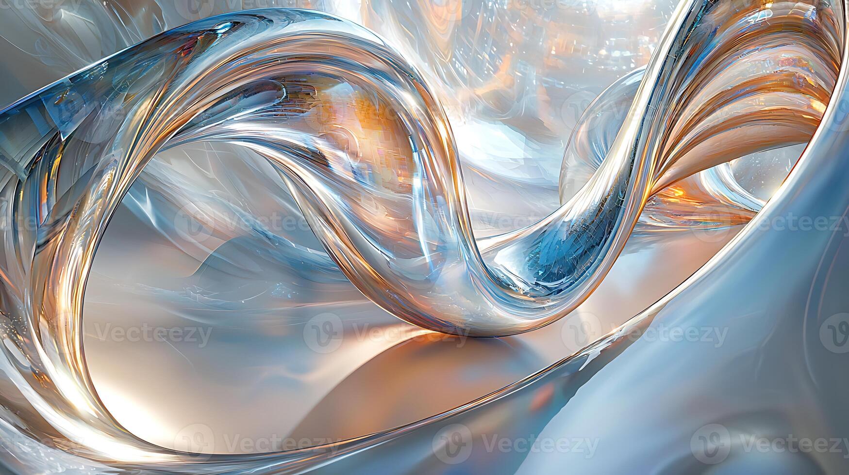 A digital painting of a wavy, abstract shape photo