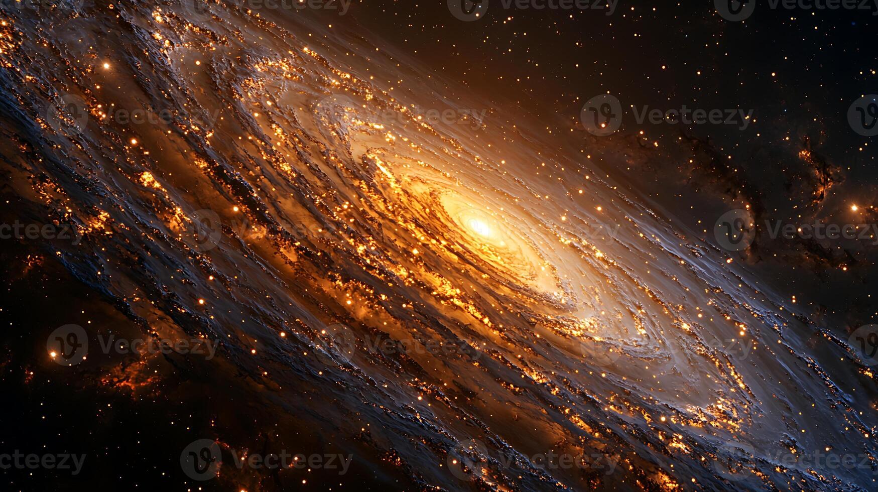 The spiral galaxy is shown in this image photo