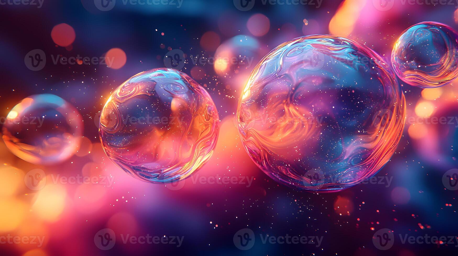 A group of bubbles floating in the air photo