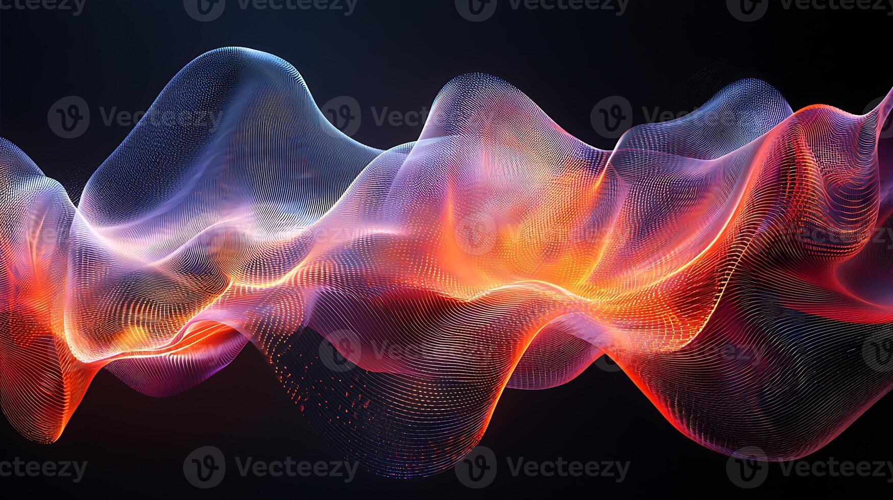 A wave of colorful smoke is moving across the screen photo