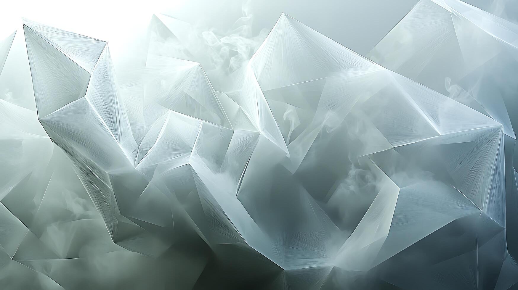 A white and gray abstract background with many triangles photo