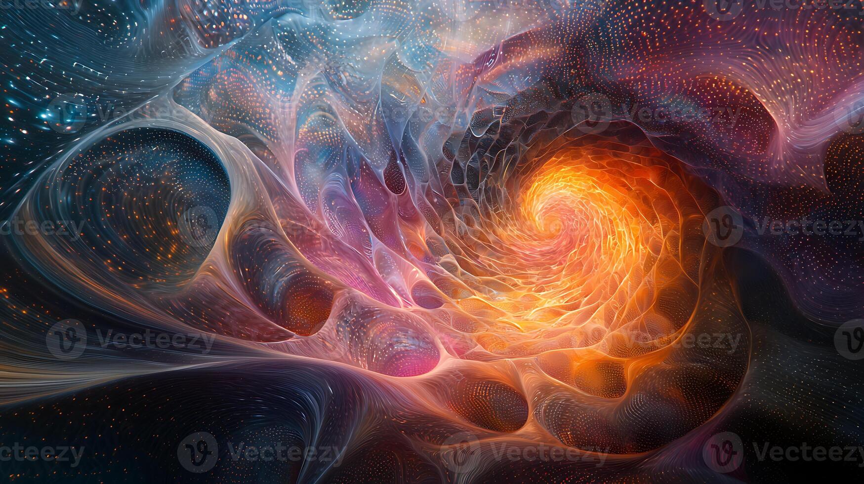 A colorful abstract image of a spiral photo