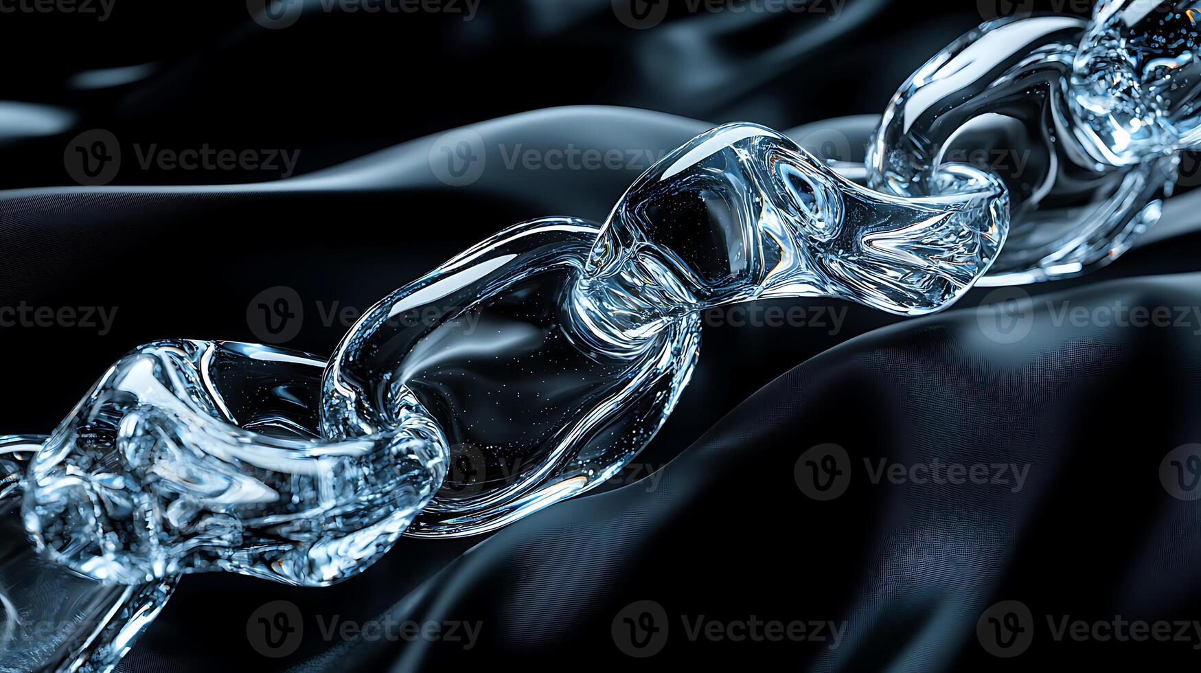 A close up of a chain of ice photo