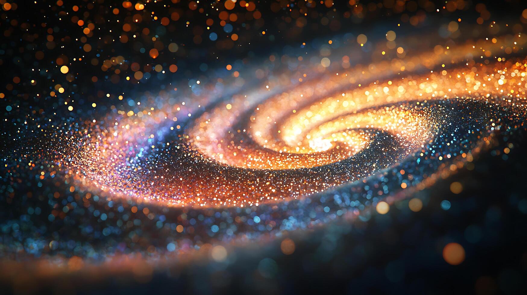 A spiral galaxy with a bright light photo