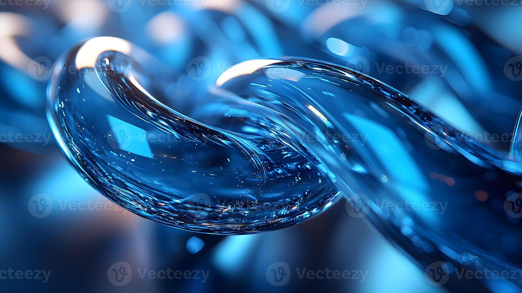A close up of a blue chain variation 2 photo