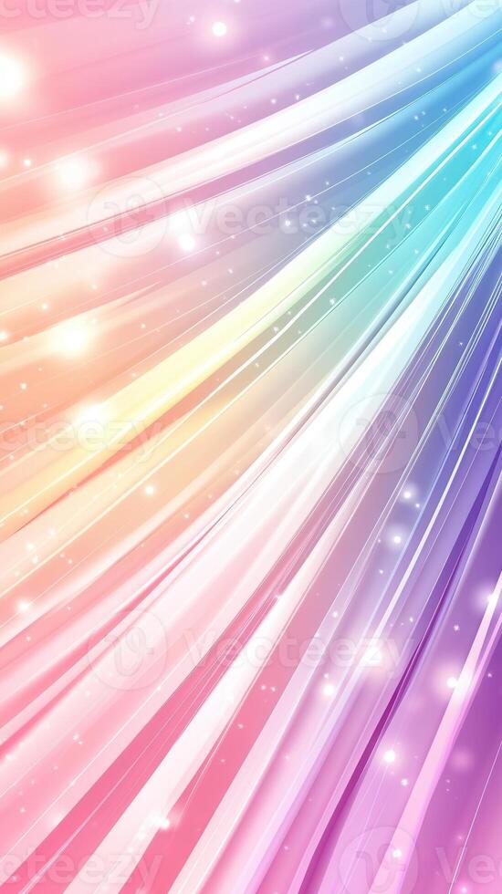 Pastel color spectrum creates Abstract stunning visual effect with light trails and glitter, perfect for backgrounds and design projects. a background photo