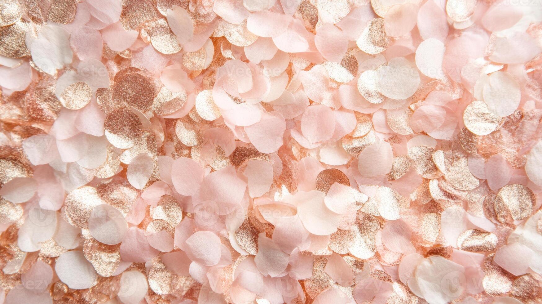 Rose design gold, blush, and ivory confetti forming a celebratory background, perfect for party or festive pink projects happiness photo