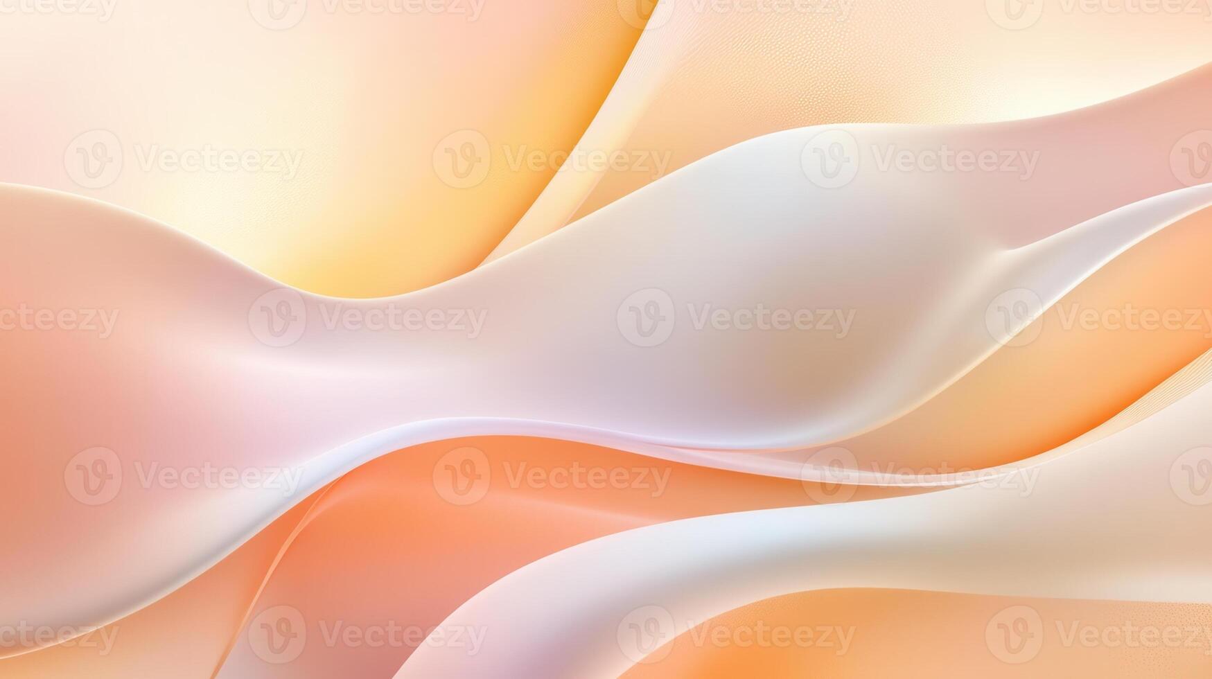 Pastel waves swirling softly, blending seamless curves into ethereal abstract landscape, conveying peaceful minimalist design photo