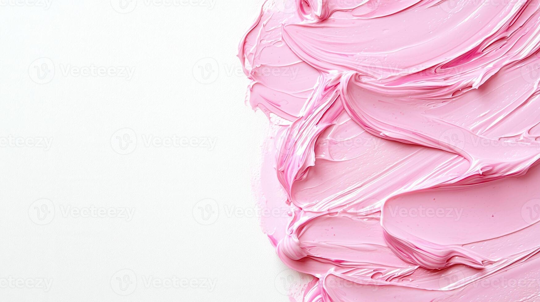Pink paint splashing, dripping across white canvas, creating textured artistic background with vibrant creative expression photo