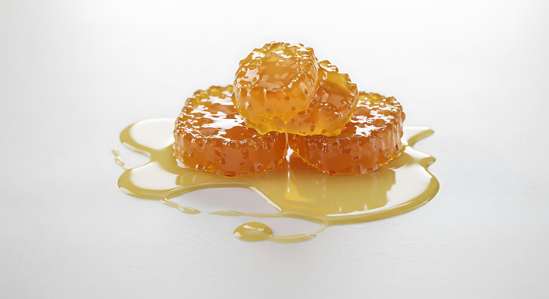 Honeycomb on a white surface photo