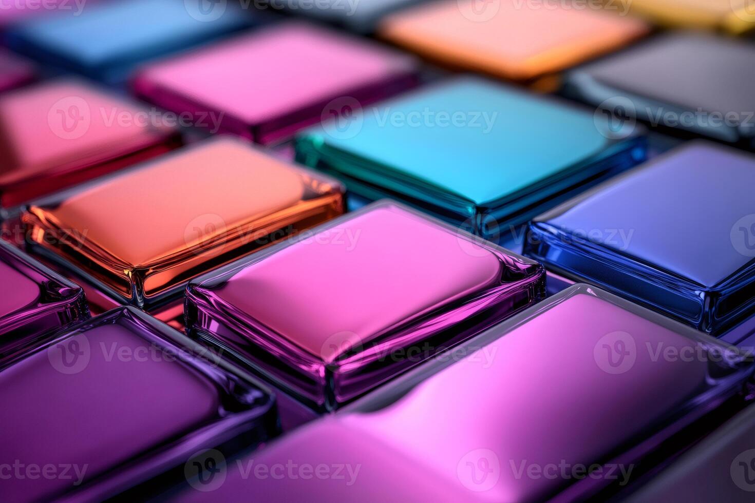 Colorful metallic tiles creating vibrant and modern mosaic pattern photo