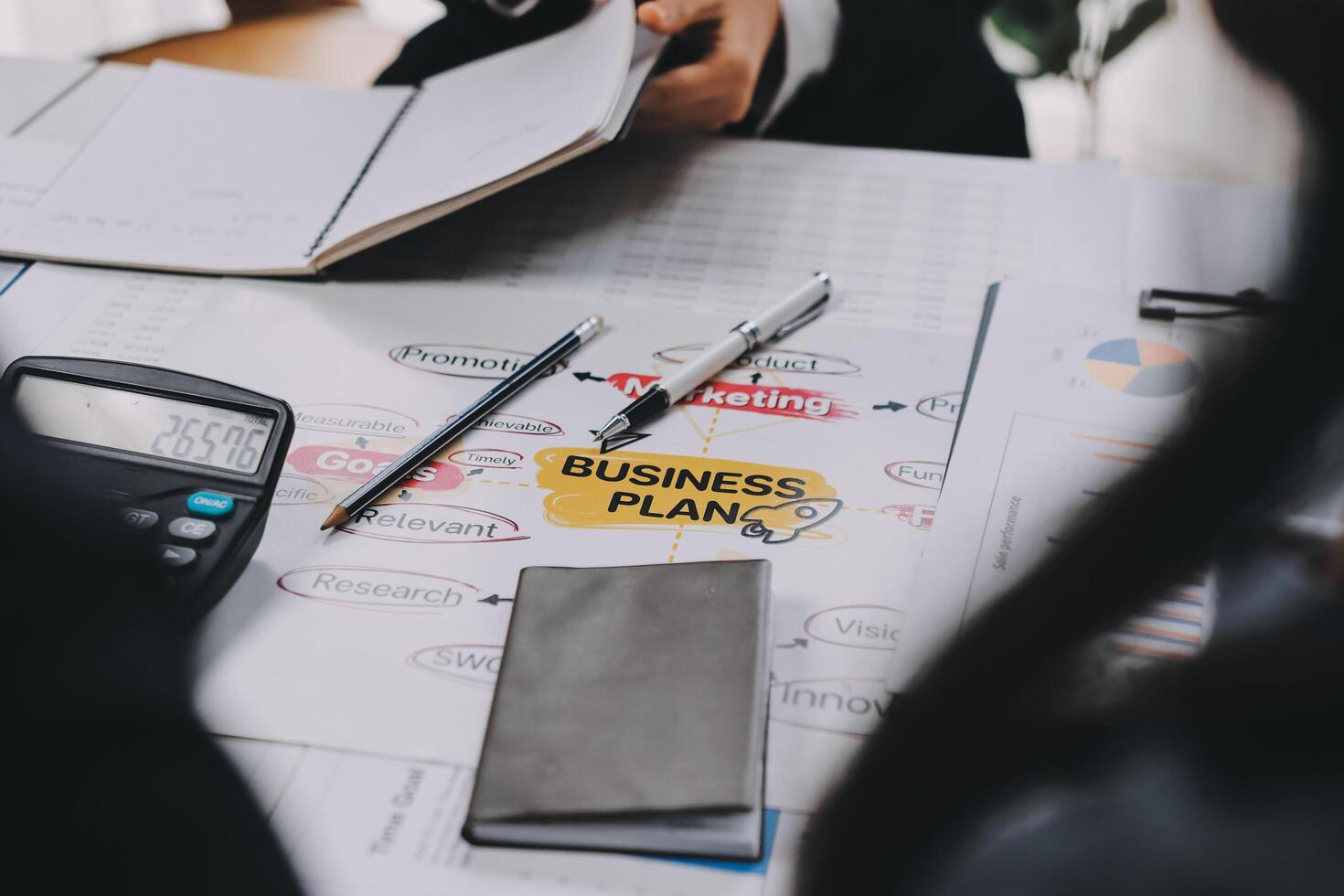 Business plan on paper photo