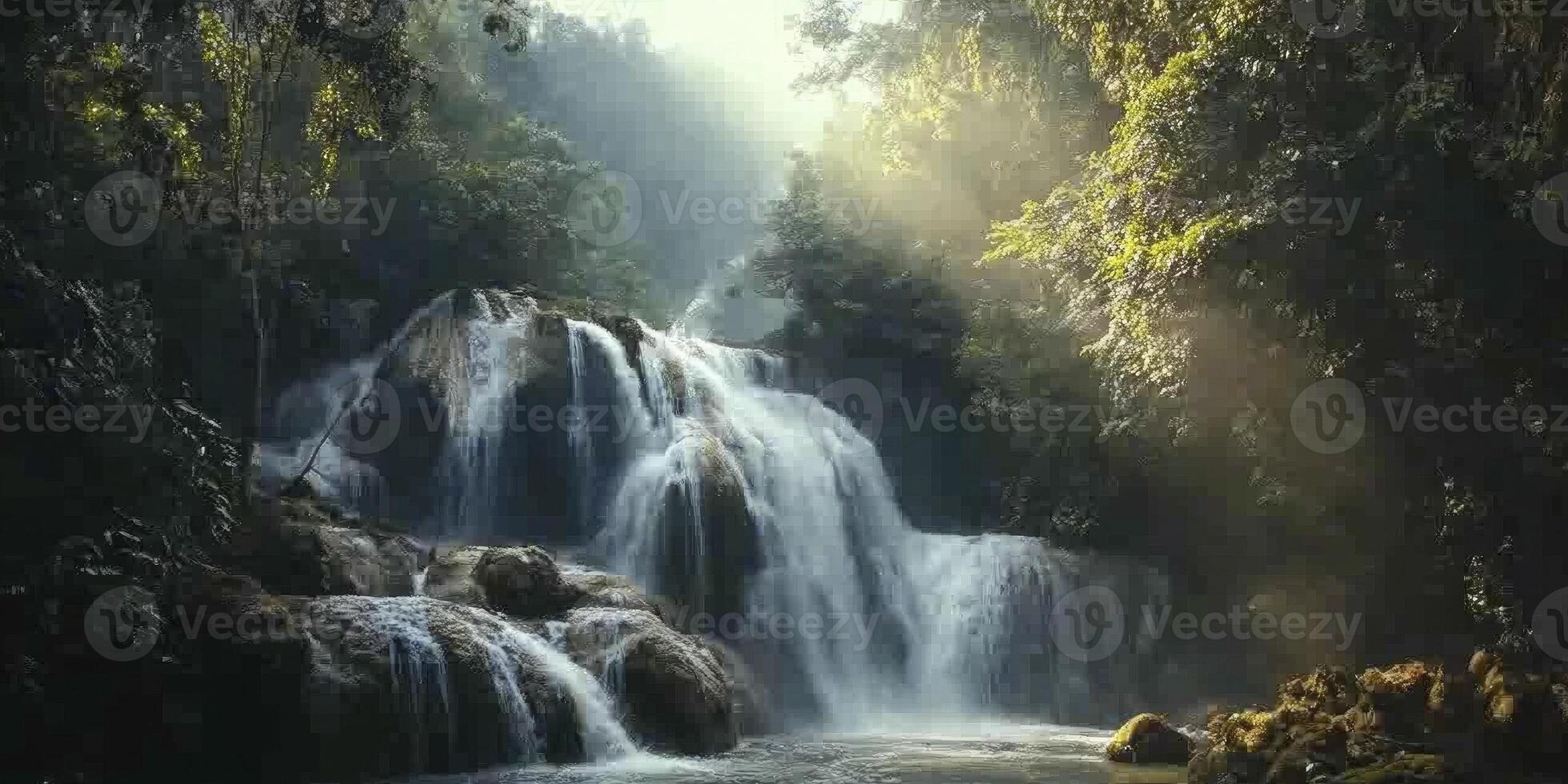 Waterfall in the jungle photo