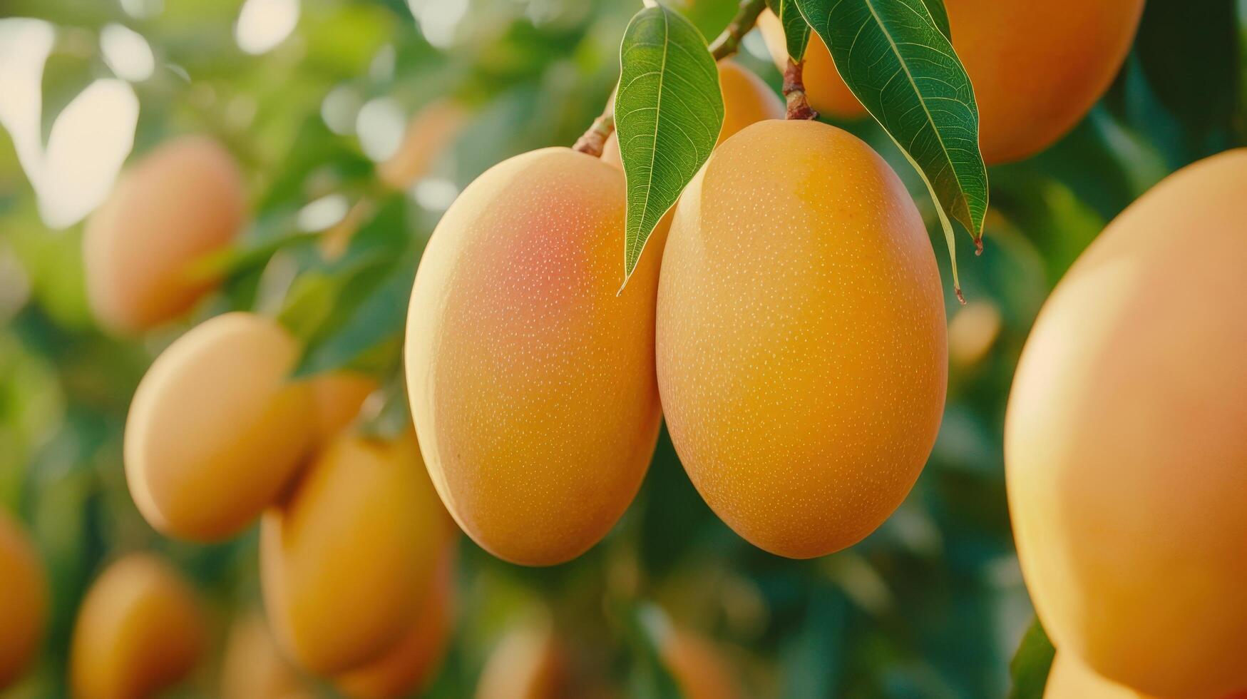 Mangoes on the tree photo