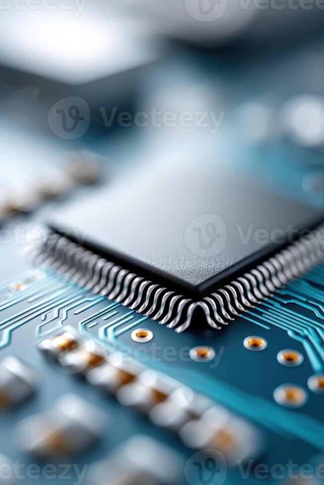Close-up view of telecommunications components showcasing innovation in telephone handsets production photo